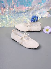 2025 Spring New French Retro Shallow Mary Jane Ballet Flats For Women - Beige - View 2