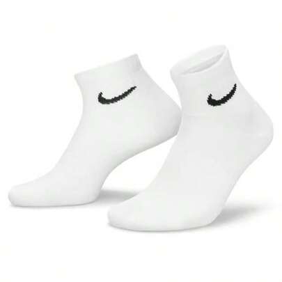  3 Pairs Nike Sports Leg Warmers, White Mid-Calf, Daily Casual & Fitness Essential, Non-Slip & Breathable, Unisex Sports Outfit Recommendation SX7677-100