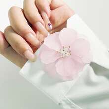 2 件衬衫纽扣套，女士花朵手工袖扣，衬衫装饰纽扣，全铜底座，工艺品装饰纽扣，精美配饰，商务日常派对婚礼礼物，精致工艺品