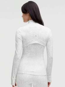 Define Jacket Nulu Women's Lightweight, Full Zip Running Track Jacket-For Yoga Gym Running-Sweat-Wicking-Yoga-All Seasons Sport-Spring/Summer-Autumn/Winter-Back To School - Contour Spot White Multi - 查看 3