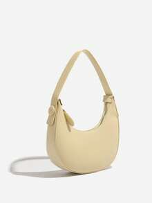 2025春夏新款女士单肩包时尚腋下包简约新月斜挎包别致马鞍包斜挎包 - 彩色 - 查看 4