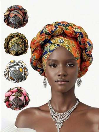 1pc Women's Solid Color Summer Hat, Bohemian Casual Headscarf Hat, Versatile For Outing And Street Wear