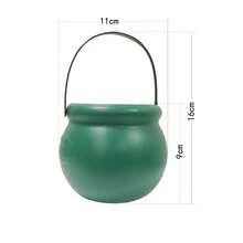 女巫桶、万圣节南瓜桶、黑色火焰桶、南瓜罐、女巫罐、带柄火焰糖果桶、水桶 - 彩色 - 查看 6