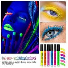 lakerain 1pc Fluorescent Colored Curling Waterproof Sweat-Resistant Long-Lasting Mascara, Suitable For Halloween, Festivals, Cosplay - 彩色 - 查看 11