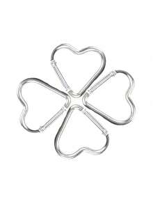 4件装铝制星形登山扣创意弹簧钩钥匙扣户外露营徒步配件旅行必备品