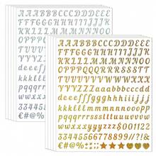 1080PCs Glitter Alphabet Number Stickers - Gold & Silver - 0.5/1 Inch - Sparkly Decals For Guka, Balloons, & Spice Jars 6Sheets - Multicolor - View 5