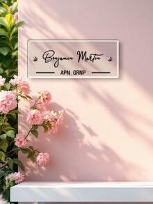 Custom Office Door Name Plate Personalized Acrylic Sign Professional Name Tag For Doctors Nurses Teachers Counselors Staff Business Desk Or Clinic Room Decor Unique Gift Idea For Graduation Promotions Appreciation Week Work Anniversary Office Accessories House Decoration Home Decor Back To School Gift Father's Day Present,Graphic Print,Xmas Decoration,For Housewarming - Multicolor - View 7