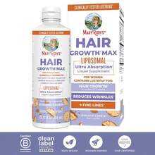 MaryRuth's Hair Growth Max Liposomal -Lustriva+ Biotin 10000mcg + Pumpkin Seed Oil - Thicker Hair -Lmprove Wrinkles & Fine Lines -15.22 Fl 0z - Almond Cookie - 查看 1