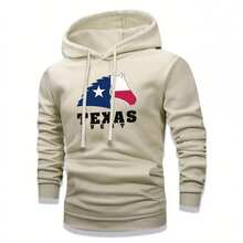 Blusa de Frio Casaco Moletom Texas Country Vest Boi - Bege - Visão 1