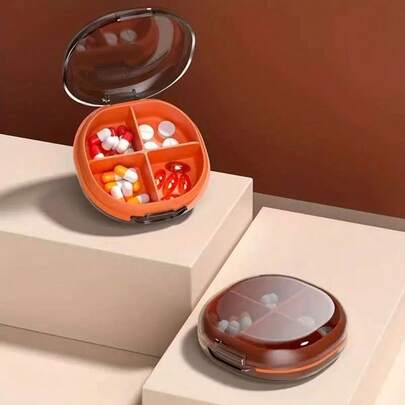 Portable Silicone Pill Case - Travel Pill Box With Multiple Compartments, Transparent Lid And Compact Design, Suitable For Daily Medication And Travel Essentials, Wallet Pill Box