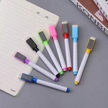 8pcs/Set Colorful Magnetic Whiteboard Markers With Magnetic Eraser, Refillable Large Capacity Dry Erase Markers, Suitable For School, Drawing, Student Rewards, Party Gifts, Random Color Assortment - Multicolor - View 5