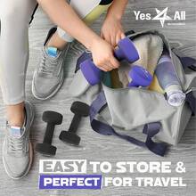 Yes4All Juego de Mancuernas de Mano Recubiertas de Neopreno de 2 Piezas Múltiples Opciones de Peso 15 Colores Antideslizantes Hexagonales - 20 libras - Ver 2