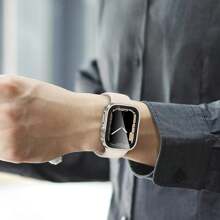 Apple Watch Case Cover, Apple Watch Screen Protector, 2 In 1 Apple Watch Case, 1pc 2 In 1 Case Compatible With Apple Watch Series 4 5 6 7 8 9 10 SE SE2 Ultra With Built-In Screen Protector, Straight Edge Hard PC Full Body Protective Cover For Apple Watch 40/41/42/44/45/46mm