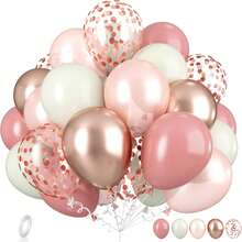 10pcs Metal Champagne Gold & White Latex Balloons, 10 Inch Premium Latex Balloons Suitable For Wedding, Birthday, Bridal Shower, Boho Theme Party Decor - Sandy White Transparent - View 4