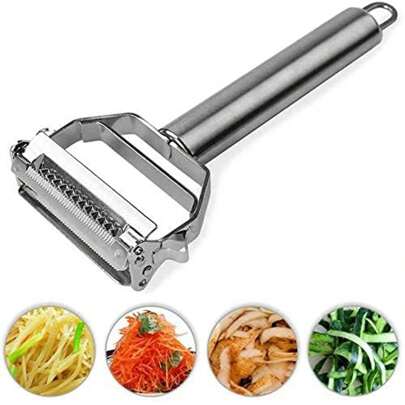 Multi Julienne Peeler Stainless Steel Cutter Slicer Carrot Potato Melon Gadget Vegetable Fruit , Potato Peeler,Peelers For Kitchen,Vegetable Peeler,Stainless Steel Peeler And Y Peeler,Carrot Peeler, Vegetable Peelers For Kitchen