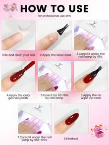 YOKEFELLOW 6色亮粉色凝胶指甲油，10毫升春夏彩色凝胶指甲油，光泽持久，可使用LED UV灯轻松卸除，打造沙龙级美甲效果，适合美甲沙龙、美甲店、DIY居家使用，女士适用，2025母亲节新品礼物 - 彩色 - 查看 9