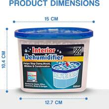 5/10/15/20pcs Interior Dehumidifier 500ml - For Effective Reduction Of Condensation Absorber, Mildew And Damp From Cupboards, Wardrobes, Bathrooms, Caravans, Boats And Vehicles