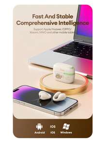 Disney QS-T10 Bambi Bluetooth Headphones, Earbuds Style, Suitable For Sports/Running, Long Battery Life, High-Definition Call, Microphone, Music, Gaming, Low Latency, Comfortable Wearing, Passive Noise-Proof, Wireless Headphones