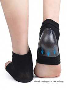1 Pair Silicone Heel Protector Leg Warmers, Moisturizing Cracked Heel Treatment Foot Sleeve Leg Warmers For Men And Women