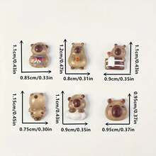 20/40/100 件装可爱卡通海豚树脂饰品，适合 DIY 美甲装饰、迷你小屋装饰、水族箱装饰、家居装饰 - 彩色 - 查看 5