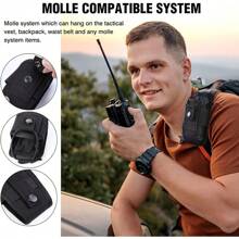 Bolsa para Rádio, Capa para Rádio Comunicador Ajustável Tática, Fácil de Limpar, Para Cintos de até 10 cm de Largura