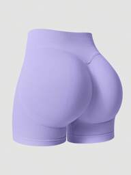 NcmRyu Women's Seamless Elastic Waist Shapewear Yoga Fitness Gym Running Sports Shorts