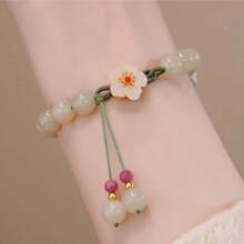 1 Pc Crystal Beads Bracelet, Delicate Princess-Style Minimalist Design, Sweet Girl Vibe, Matching Friendship Bracelet