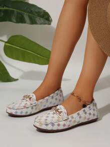 Zapatos de tacón plano con fondo blando estilo nuevo 2025, zapatos planos cómodos de conducción casual para mujeres