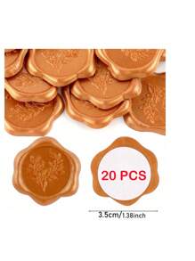 CYFUN DESIGN 20/25 PCS Eucalyptus Pattern Real Wax Sealing Stickers Self-Adhesive Wedding Invitation Envelope Seal Stickers For Decorating Wedding Invitations, Gifts,Back To School,School Supplies