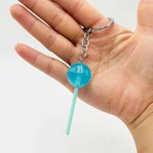 1pc Simulation Lollipop Keychain Keyring Transparent Light Up Resin Accessories Candy Bag Pendant Creative Gift Diy School Bag Pendant School Bag Charm Back To School Gift Graduation Gift Halloween