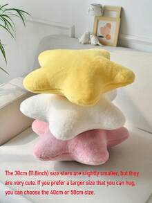 情人节装饰抱枕，可爱星形毛绒抱枕，柔软仿兔毛抱枕，适用于沙发、卧室和客厅，情人节和新年家居装饰，送给爱人的情人节礼物
