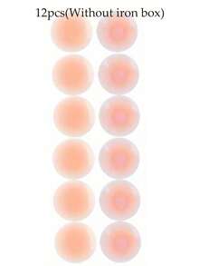 12pcs Silicone Nipple Cover Reusable Women Breast Petals Lift Invisible Bras Pasties Bra Padding Sticker Patch Adhesive Pads - Multicolor - View 21