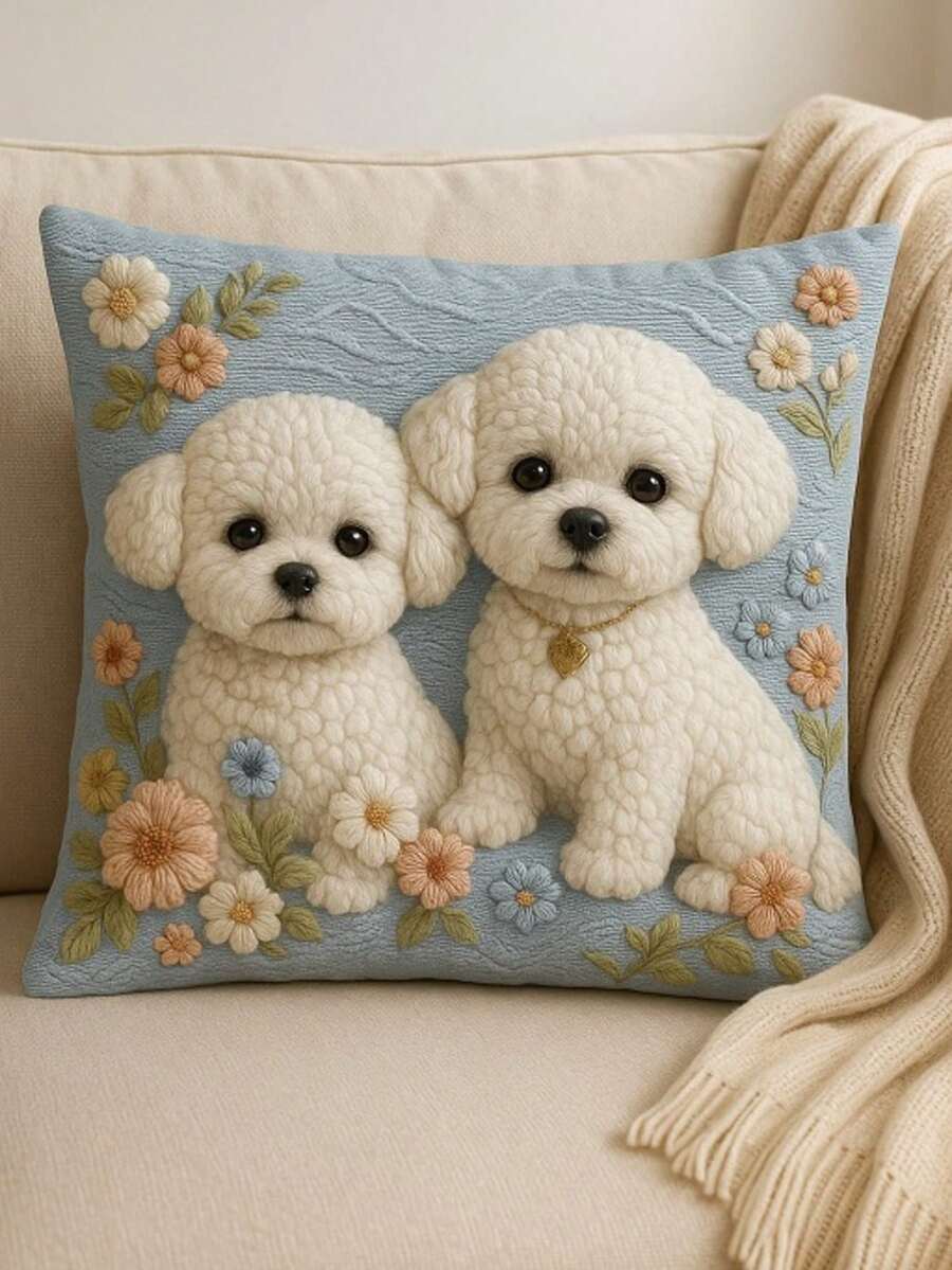 1 CUSHION COVER 45 X 45 PRINT 2025 POODEL DOG COLLECTION - 2 - View 1
