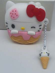 Sanrio 1 件  KT Kitty 可爱无线耳机盒保护套适用于 Apple 1/2/3/4/Pro/Pro2（不含耳机）