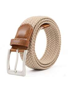 Classic Versatile Woven Belt, Unisex, High Elasticity, Breathable & Comfortable, Golf & Casual, Hole-Free Adjustable Design, Multiple Colors & Plus Sizes Available - A - View 9