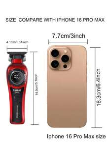 Kemei KM-999 New Electric Hair Trimmer For Men 0mm Zero Gapped Carving Clipper Sculpting Clipper For Barber Beard Hair Trimmer Electric Hair Clipper For Home Or Salon Use Burgundy Color Romantic Style Clipper Gift For Men Birthday