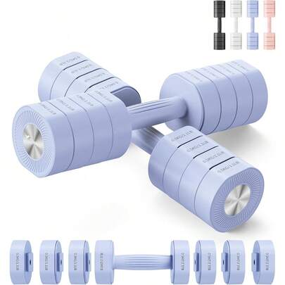 MERACH Adjustable Dumbbell Set Of 2, 4 In 1 Hand Weights For Men/Women At Home, Free Weights 1-4 Kg Adjustable Gym Dumbbells, Weight Set For Strength Training