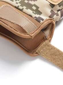 1 Pair Men's Half Finger Gloves, Outdoor Sports Tactical Gloves, Motorcycle Cycling - Khaki Camouflage - View 5