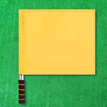 1 Running Race Starting Flag - Red Signal Flag, Stainless Steel Hand Flag, Sponge Handle, Track And Field Referee Traffic Command Hand Flag