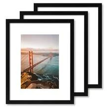 1/3件/套 4x6”、“5x7”、“8x8”、“8x10”、“11x14”、“12x16” PVC桌面相框，带衬垫，6种尺寸，适用于家居装饰、婚礼、派对、婴儿派对、周年纪念、照片墙，黑色，可横向或纵向壁挂（不含相纸）