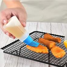 1 Pcs Silicone Oil Brush, High Temperature Resistant, Suitable For Family Barbecue, Outdoor Barbecue, Fried Steak, Household Oil Bottle, Light And Portable, Very Suitable For Camping Barbecue,Cooking Brush For Oil And Sauce - 彩色 - 查看 2