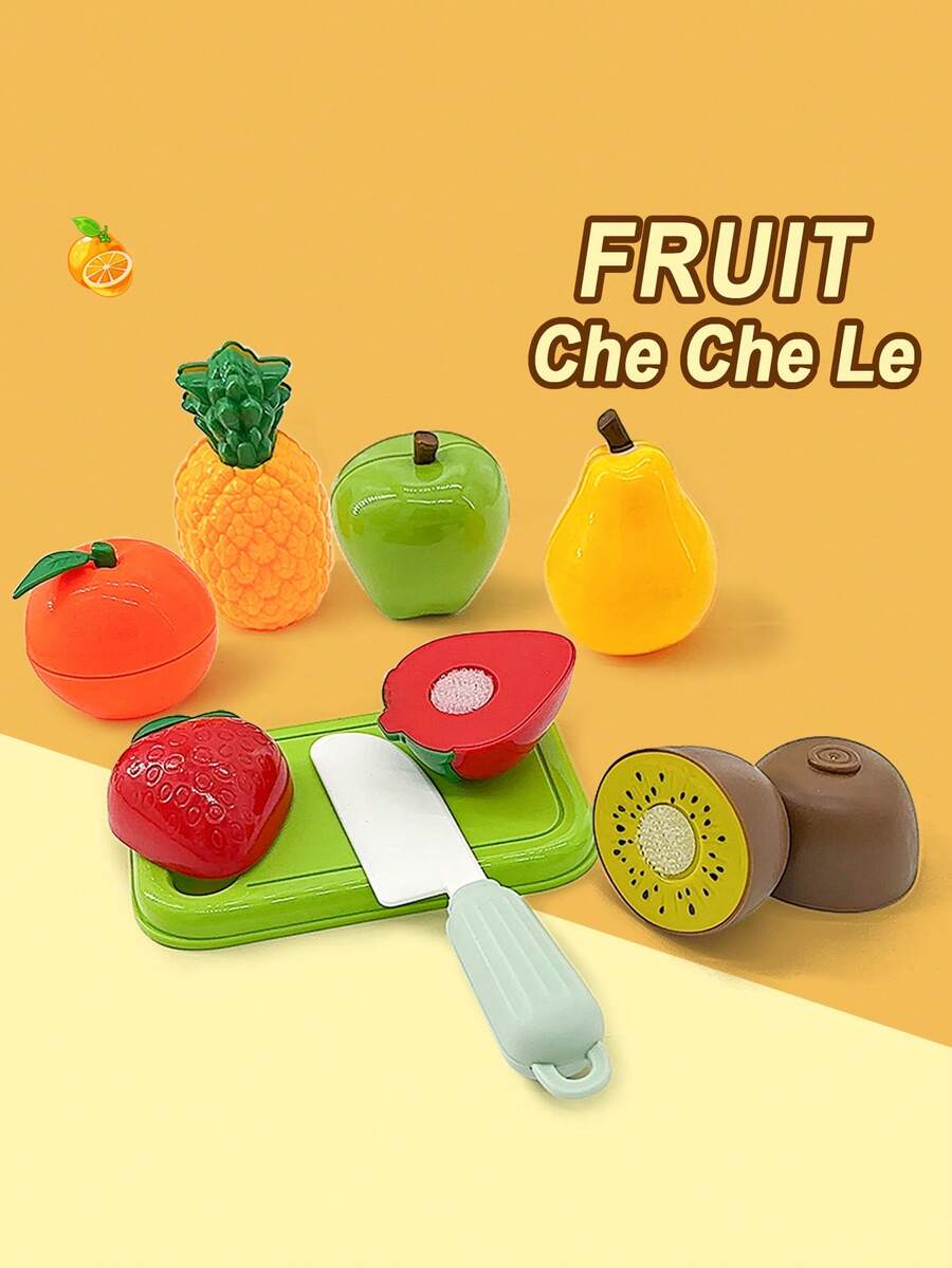 8 件儿童切水果玩具套装 | 逼真的假装游戏厨房食物和蔬菜 | 蒙特梭利教育学习玩具 | 适合幼儿男孩女孩。