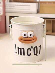 1pc Cartoon Design Metal Pen Holder - Large Capacity Desk Organizer Box, Lightweight, Painted, DIY Assembly, Tension Support, Portable, Suitable For All Occasions, Cute Animals,Back To School,School Supplies,Pencil Case,Pencil Pouch,School Bag