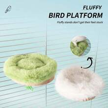 ITANDME Massivholz Vogelsitzstange für Käfige, abnehmbare Vogelkäfig-Sitzstange, Klettersitzstange für Vögel, abnehmbare Polsterung & einfach zu reinigende Papageiensitzstangen, Vogelkäfig-Zubehör für Wellensittich, Nymphensittich, Sittich