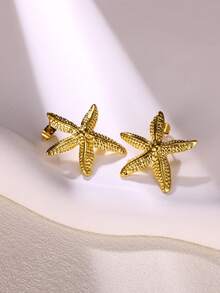 1 Đôi bông tai hình sao biển dễ thương, phù hợp cho phụ nữ và bé gái, họa tiết duyên dáng, trang sức thời trang mùa hè đi biển, phụ kiện quà tặng. - sao biển - Xem 13