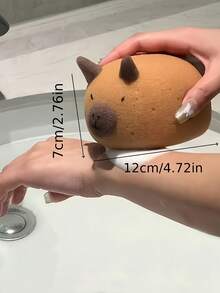 1/2浴室沐浴球水豚沐浴球沐浴洗面奶沐浴搓澡海绵可爱柔软沐浴擦浴用品可爱礼物动物沐浴球 - 彩色 - 查看 10