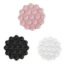 4/3/2/1pc Creative Round Dual-Sided 19 Silicone Suction Cup Portable Sticky Phone Tablet Holder For Organizing And Decoration - Suitable For Bathroom, Kitchen, Mirror