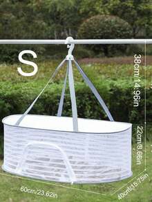 1 Secadora plegable de color verde, blanco y negro, para ropa, calcetines, bolsa de malla, artesanía de productos secos, a prueba de moscas, secado fresco, artesanía de almacenamiento - Multicolor - Ver 19