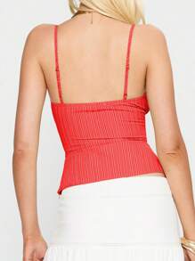 Women's Summer Cami Tops Sleeveless Deep V Neckline Stripes Print Camisole Tank Tops