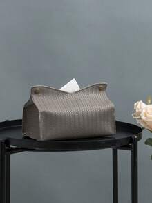 1件、2件、5件、10件套装纯色麦穗图案纸巾架，垂直PU皮革压花防水纸巾盒，适用于卧室、客厅、餐厅、酒店、酒吧、浴室、办公桌、户外餐厅、派对餐巾架 - 米色 - 查看 4